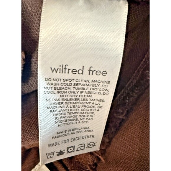 Wilfred Free cargo Utility Pant Mid-Rise Garment  Brown Size 6 Straight Leg - Picture 11 of 13